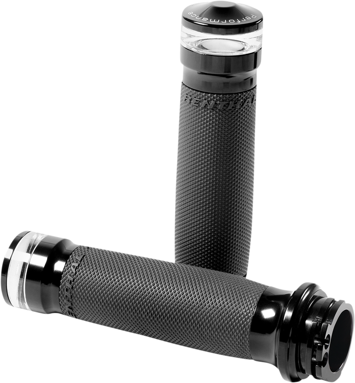 Performance Machine - Grips Contour - LED - Cable - Black - Vision Series Contour LED Turn Signal Grips - 0063-2101M-B