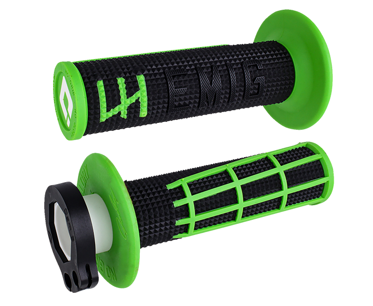 Odi - Grips - Emig 2.0 - Black/Green - Emig 2.0 Lock-On Grips - H36E2BN