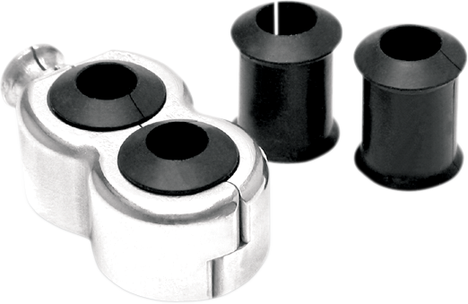 Motion Pro - Cable Clamp - Dual - Chrome - Cable Clamp  Cable Holder - 11-0050