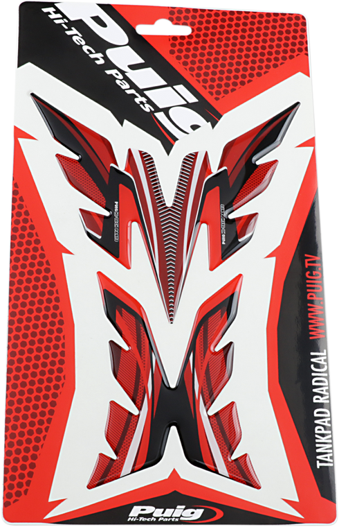 Puig - Radikal Tank Pad - Red - Universal Tank Pad - 6292R