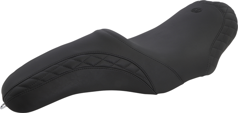 Mustang - Seat - Tripper Fastback - Stitched w/Small Diamond-Stitched Inlays - Black - Tripper Fastback Seat for Yaffe Tank - 75269