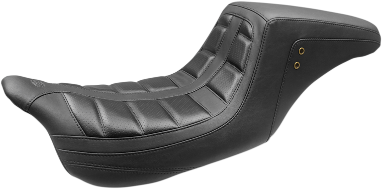 Mustang - Squareback One-Piece Seat - Tuck and Roll - Black w/ Black Stitching - Squareback One-Piece Seat - 75239