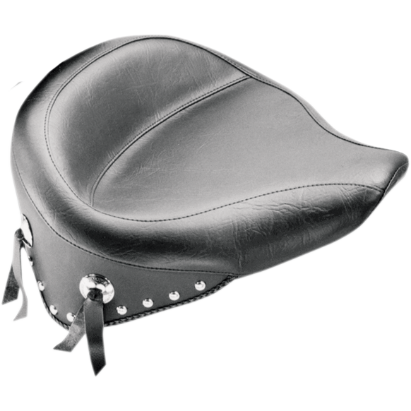Mustang - Wide Studded Solo Seat - FLST '08-'17 - Wide Vintage Solo Seat - 76179