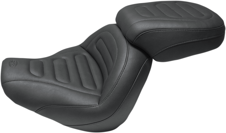 Mustang - Passenger Touring Seat - Black - Trapezoid Stich - FXFB/FXFBS - Max Profile Solo Touring Seat - 75888