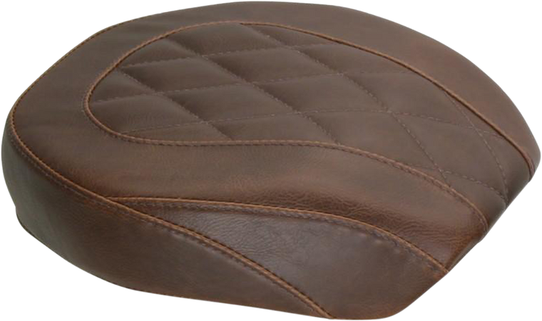 Mustang - Wide Tripper Rear Seat - Diamond - Brown - Dyna - Wide Tripper Forward Solo and Rear Seat - 76709