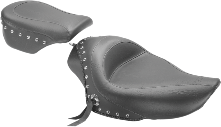 Mustang - Solo Studded Seat - XL '04+ - Studded Vinyl Solo Seat - 76154