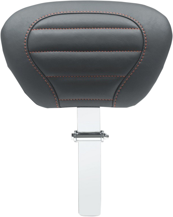 Mustang - Deluxe Touring Removable Driver Backrest - Black W/American Beauty Red Stitching - Deluxe Touring Driver Backrest - 79012AB