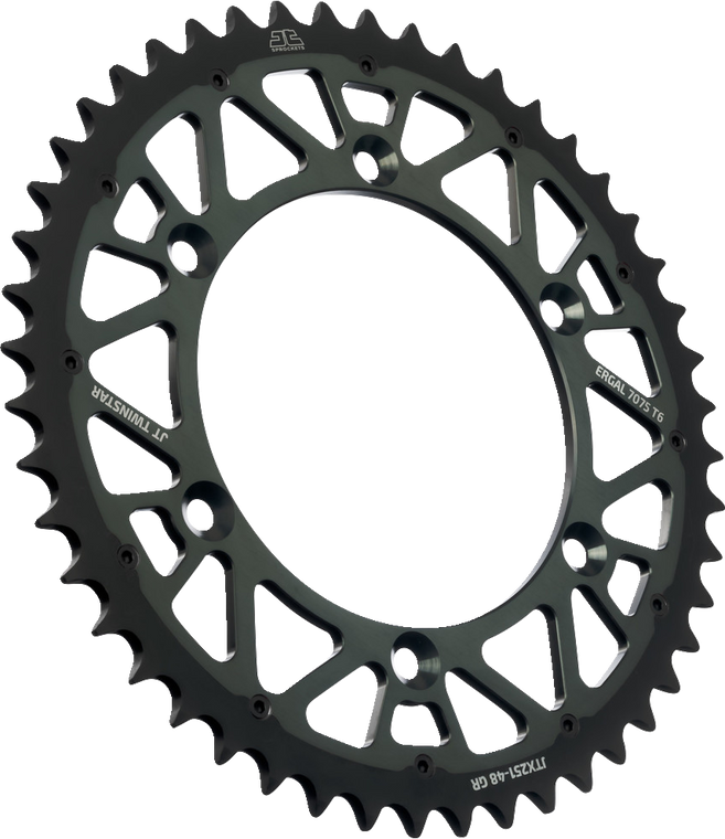 Jt Sprockets - Steel Rear Sprocket - Graphite - 48 Tooth - Twinstar Rear Sprocket - JTX251.48GR