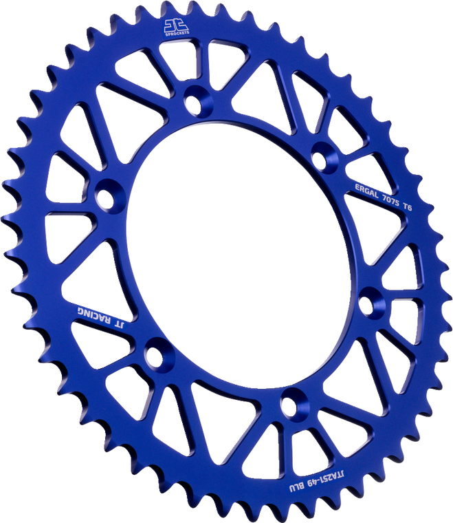 Jt Sprockets - Rear Sprocket - Yamaha - Blue - 49 Tooth - Rear Sprocket - JTA251.49BLU