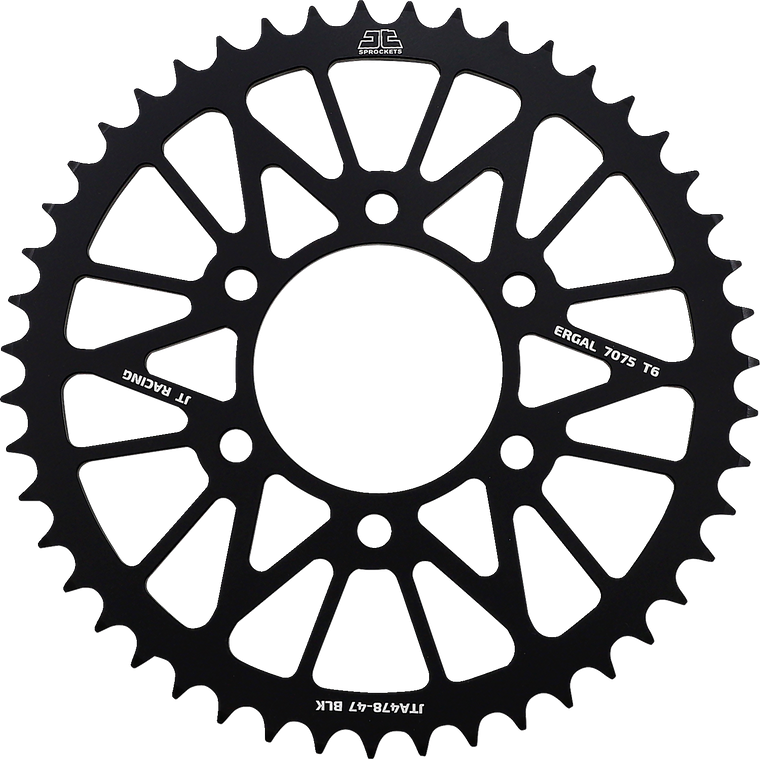 Jt Sprockets - Rear Sprocket - Kawasaki - Black - 47 Tooth - RaceLite Aluminum Rear Sprocket - JTA478.47BLK