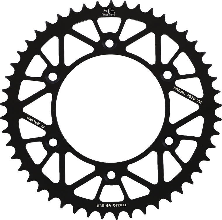 Jt Sprockets - Rear Sprocket - Honda - Black - 49 Tooth - Rear Sprocket - JTA210.49BLK