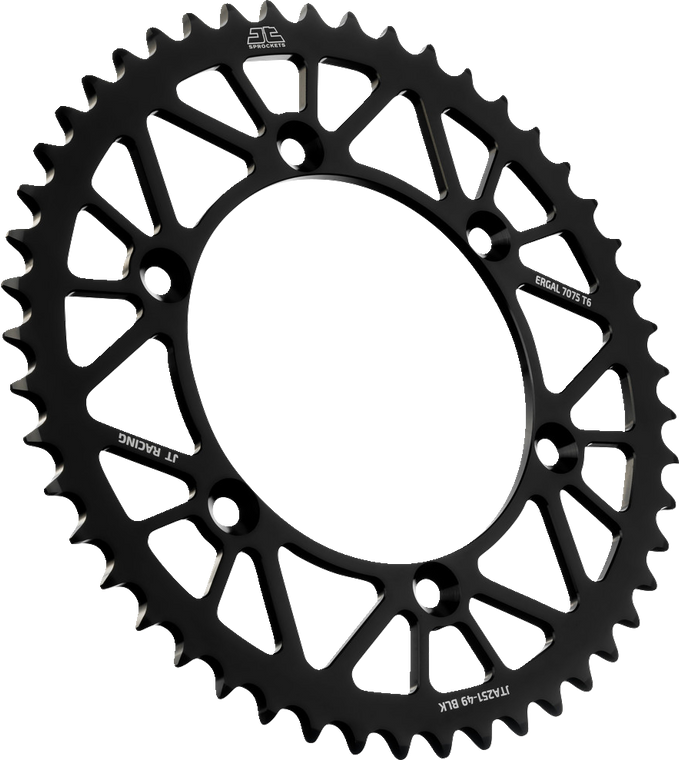 Jt Sprockets - Rear Sprocket - Black - 49 Tooth - Yamaha - Rear Sprocket - JTA251.49BLK