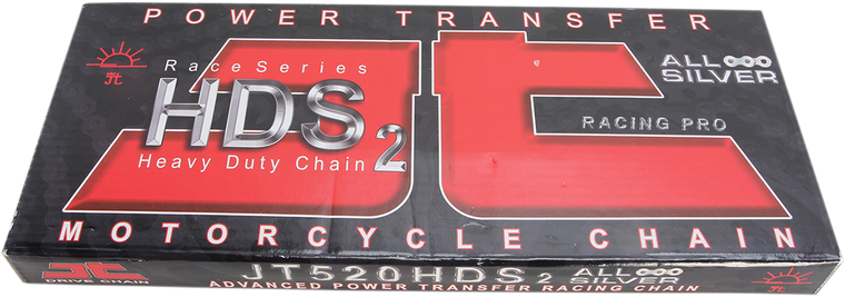 Jt Chains - 520 HDS - Ultimate Competition Chain - Nickel - 120 Links - 520 HDS Ultimate Competition Chain - JTC520HDSNN120S Jt Chains - 520 HDS - Ultimate Competition Chain - Nickel - 120 Links - 520 HDS Ultimate Competition Chain - JTC520HDSNN120S
