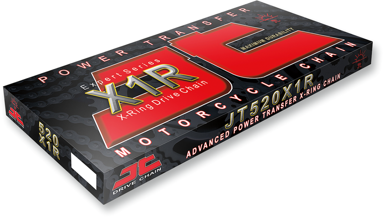 Jt Chains - 428 X1R - Heavy-Duty - X-Ring Sealed Drive Chain - Steel - 134 Links - 428 X1R Heavy-Duty X-Ring Sealed Drive Chain - JTC428X1R134SL