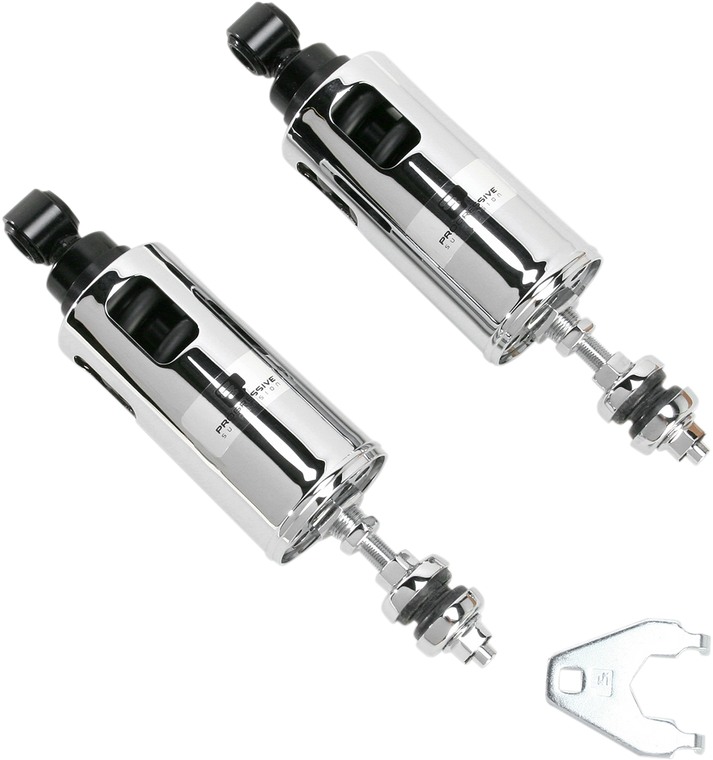 Progressive Suspension - 422 Series Adjustable Shocks - Chrome - Standard - 422 Series Shocks - 422-4037C