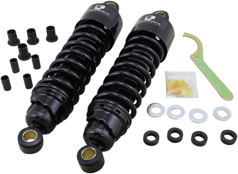 Progressive Suspension - 412 Series Shock - 11.5" - Standard - Black - FLH/T - 412 Series Shocks  Black - 412-4074B
