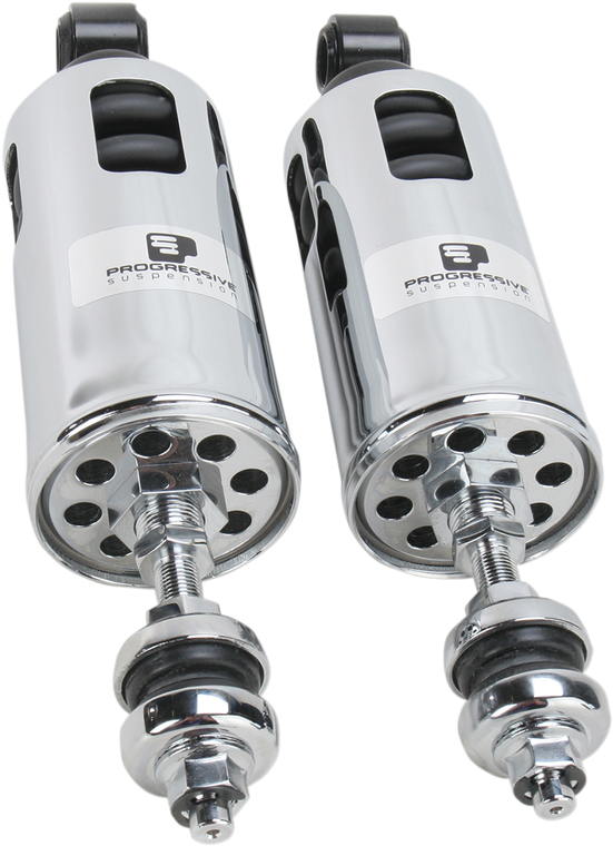 Progressive Suspension - 422 Series Adjustable Shocks - Chrome - Heavy-Duty - 422 Series Shocks - 422-4002C