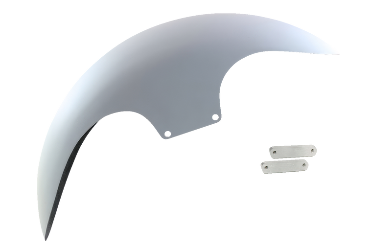 Paul Yaffe Bagger Nation - Cafe Front Fender - 19" - Satin Adapters - Super-Lite Cafe Front Fender for OEM Wheels - CAFE-19-14L-S-C