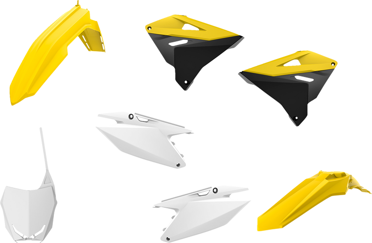 Polisport - Body Kit - Restyle - OEM Yellow/White/Black - RM 125/250 - Body Kit For Suzuki - 90864