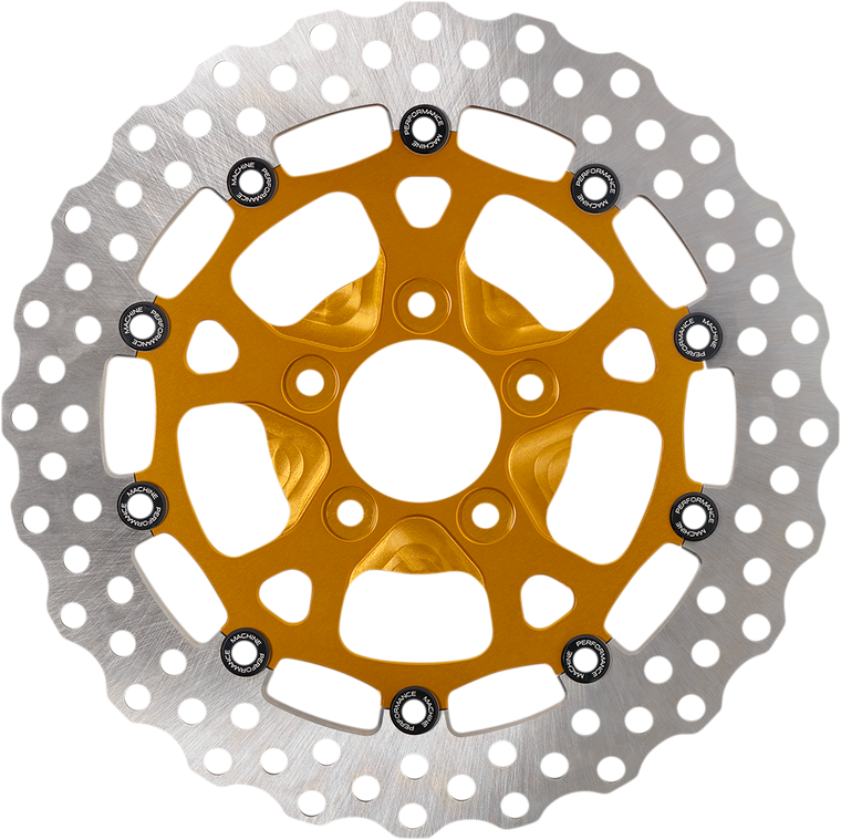 Performance Machine - Front Dominator Rotor - 11.8" - Gold - Two-Piece Brake Rotor - 0133-1806S-G