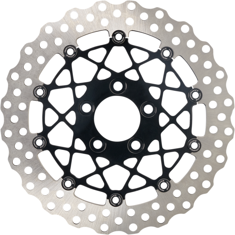 Performance Machine - Front Speedstar Rotor - 11.8" - Black - Two-Piece Brake Rotor - 0133-1809S-B