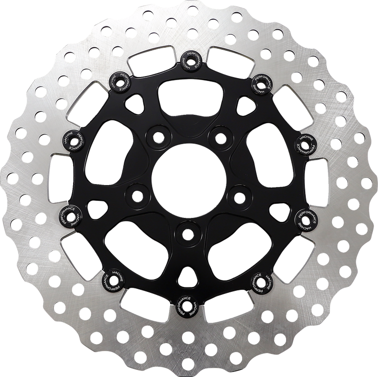 Performance Machine - Front Dominator Rotor - 11.5" - Black - Two-Piece Brake Rotor - 0133-1535S-B