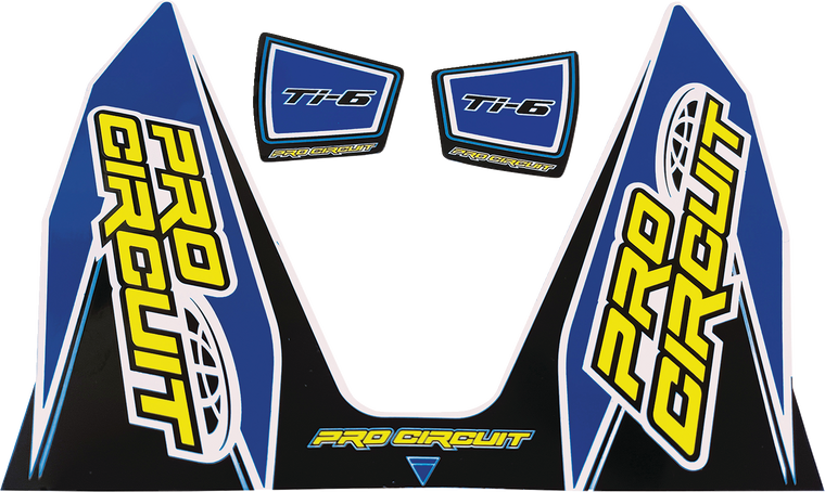 Pro Circuit - Ti-6 Decal - Dark Blue - Ti-6 Exhaust Decals - DC22TI6-DB