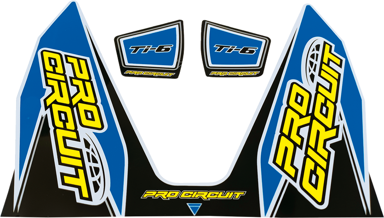 Pro Circuit - Ti-6 Decal - Light Blue - Ti-6 Exhaust Decals - DC22TI6-LB