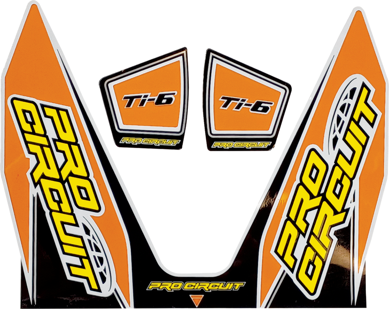 Pro Circuit - Ti-6 Decal - Orange - Ti-6 Exhaust Decals - DC22TI6-ORANGE
