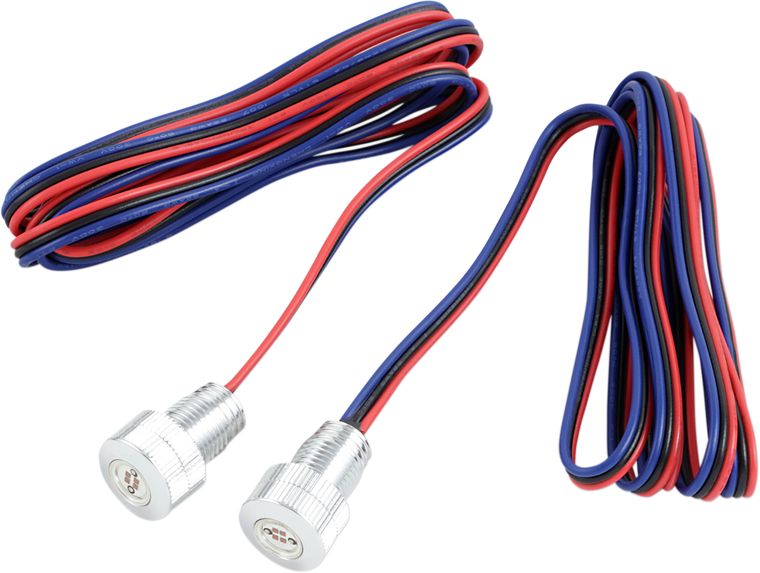 Paul Yaffe Bagger Nation - Super Bright Red LED - Silver - Lightning BoltZ Red LEDs - BOLTS-BRK-S