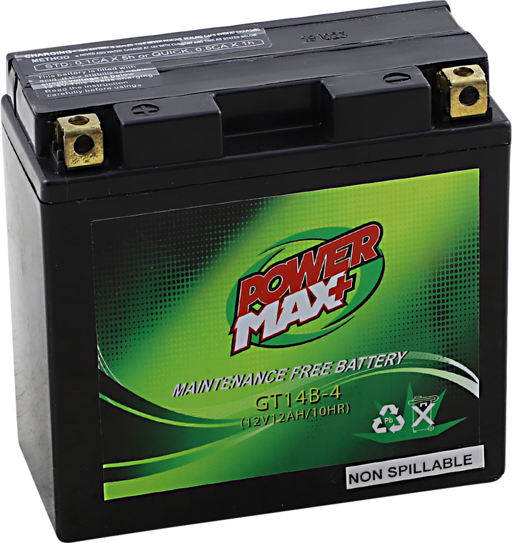 Power Max - Battery - GT14B-4 - Maintenance-Free Battery - GT14B-4