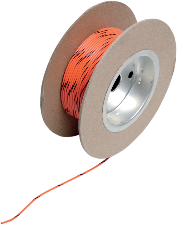 Namz - 100' Wire Spool - 18 Gauge - Orange/Black - OEM Color Wire Spool - NWR-30-100