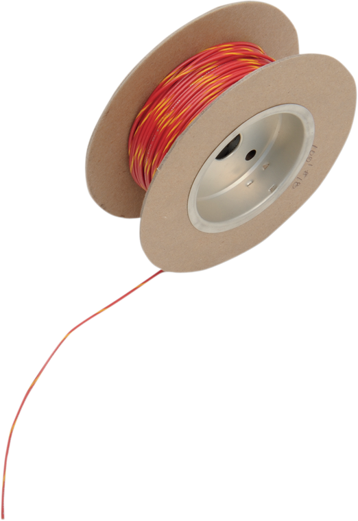 Namz - 100' Wire Spool - 18 Gauge - Red/Yellow - OEM Color Wire Spool - NWR-24-100