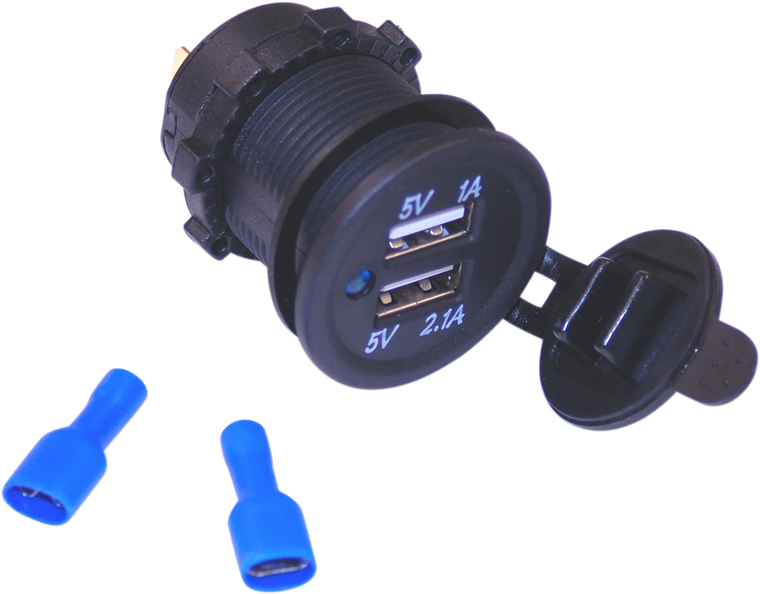 Namz - Panel Mount USB Port - Dual USB Power/Charging Port - NUSB-P02