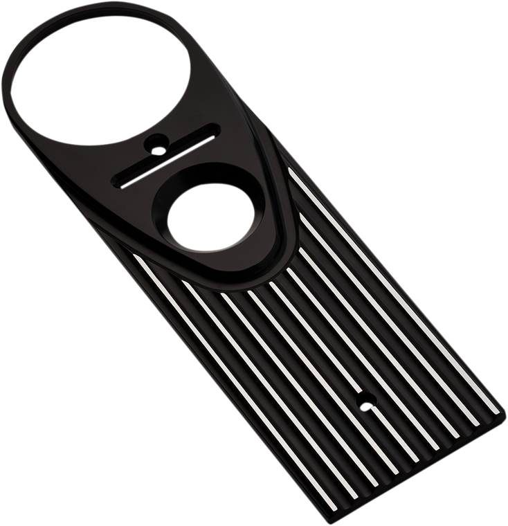 Joker Machine - Full Length-Style King Dash Cover - Finned - Black Anodized/Silver - Full Length Style King Dash Cover - 37366