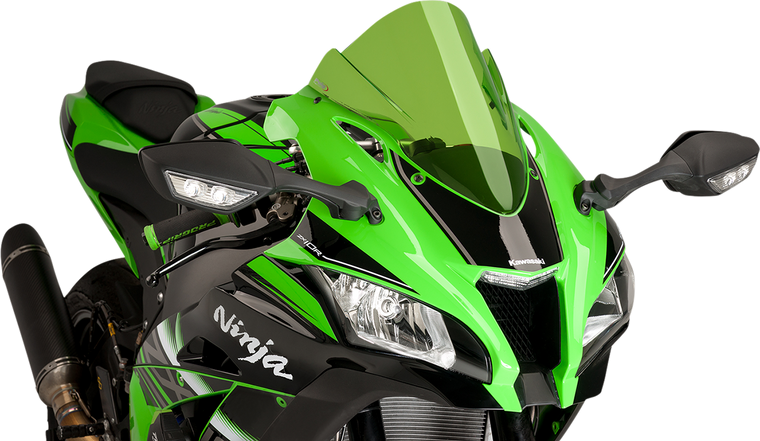 Puig - Race Windscreen - Green - Kawasaki - Z-Racing Windscreen - 8912V