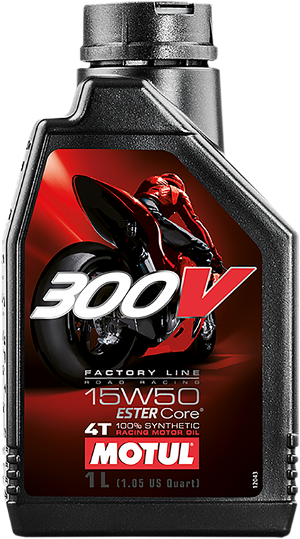 Motul - 300V Synthetic Ester Oil - 15W-50 - 1L - 300V Factory Line Road Racing Synthetic 4T Engine Oil - 104125