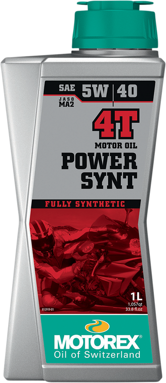 Motorex - Power Synt 4T Engine Oil - 5W-40 - 1L - Power Synt Synthetic 4T Engine Oil - 198462