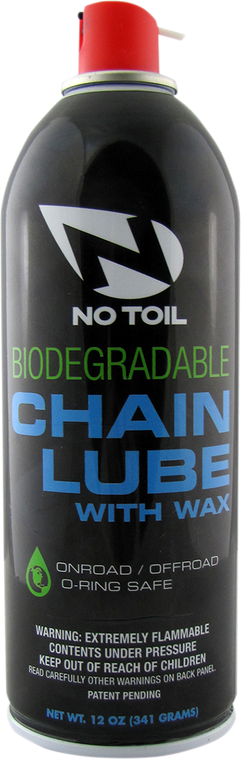 No Toil - Chain Lube - 12 oz. net wt. - Aerosol - Biodegradable Chain Lube with Wax - NT401 No Toil - Chain Lube - 12 oz. net wt. - Aerosol - Biodegradable Chain Lube with Wax - NT401