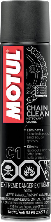 Motul - Chain Clean - 9.8 oz. net wt. - Aerosol - C1 Chain Clean - 103243 Motul - Chain Clean - 9.8 oz. net wt. - Aerosol - C1 Chain Clean - 103243