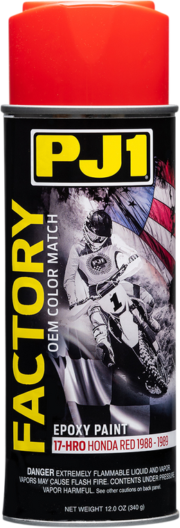 Pj1/vht - Factory Match Paint - Honda Red '88-'89 - 12 oz. net wt. - Aerosol - Factory Match Paint - 17-HRO Pj1/vht - Factory Match Paint - Honda Red '88-'89 - 12 oz. net wt. - Aerosol - Factory Match Paint - 17-HRO