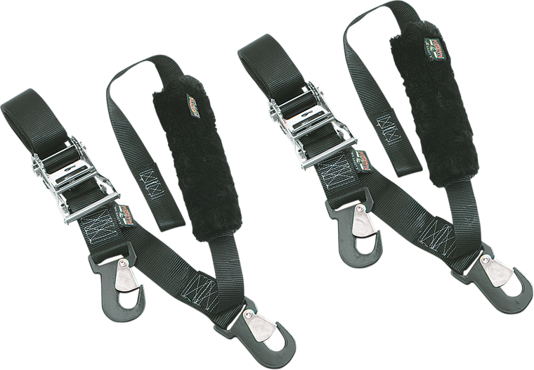 Powertye Mfg. - Big Daddy Tie-Down - 2" -  2 Snap-hook Ends - Sewn-in Soft-Tye - Black - Big Daddy Tie-Downs - 32582-S