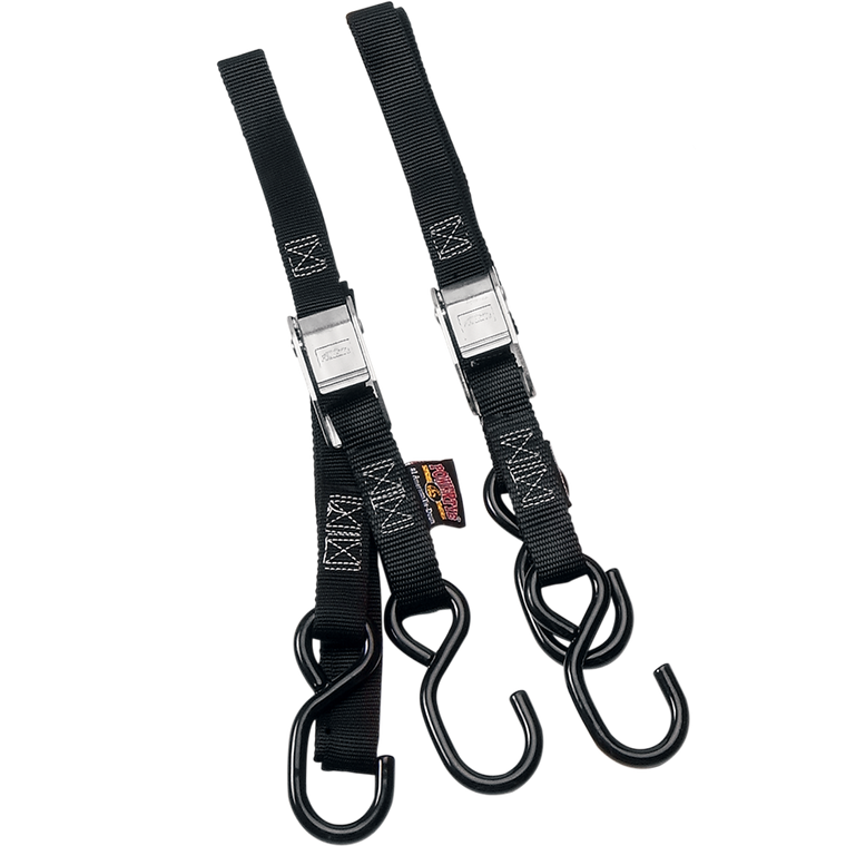 Powertye Mfg. - Standard Tie-Downs - 1" x 5-1/2' - Black - 1" Standard Tie-Downs - 22262