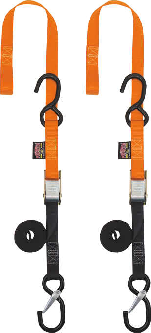 Powertye Mfg. - Cam Buckle - Sewn-In Soft-Tye - 1" x 5-1/2' - Orange - 1" Cam Buckle with Sewn-In Soft-Tye - 23629-SR