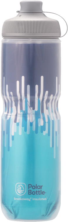 Polar Bottle - Breakaway Muck Insulated Bottle- Zipper - Slate Blue/Turquoise - 24 oz. - Insulated Muck Water Bottle - INB24OZ08MG