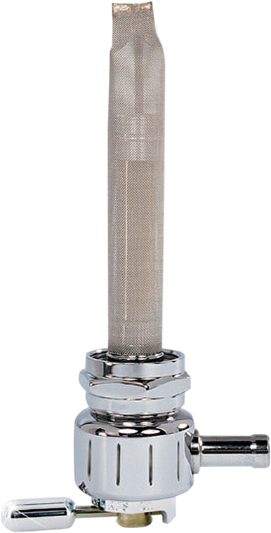 Pingel - Round Fuel Valve - Grooved Chrome - 22mm - Power-Flo Fuel Valve - 4311-CG