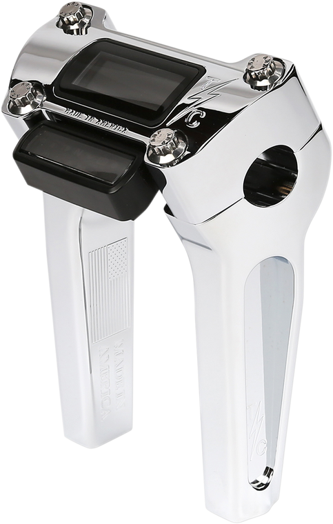 Thrashin - Risers - Straight - 6" - Gauge Cutout - Chrome - Handlebar Riser - TSC-6025-3