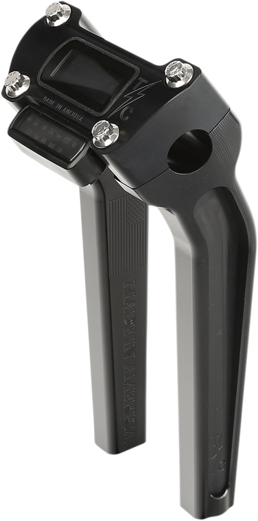 Thrashin - Risers - Pull Back - 9-1/2" - Gauge Cutout - Black - Handlebar Riser - TSC-9500-1