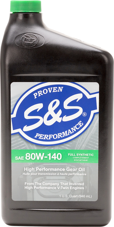 S&s Cycle - Synthetic Gear Oil - 80W-140 - 1 U.S. quart - 80W-140 High Performance Full-Synthetic Gear Oil - 153756 S&s Cycle - Synthetic Gear Oil - 80W-140 - 1 U.S. quart - 80W-140 High Performance Full-Synthetic Gear Oil - 153756