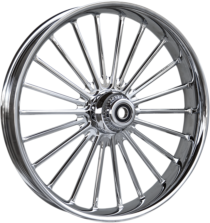 Rc Component - Illusion Front Wheel - Dual Disc/No ABS - Chrome - 21"x3.50" - One-Piece Forged Illusion Wheel - 21350-9031-126C